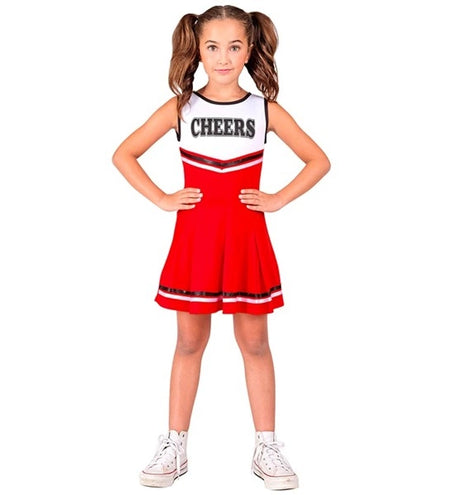 Widmann SRL Cheerleader rood kostuum Lynntje kinderen