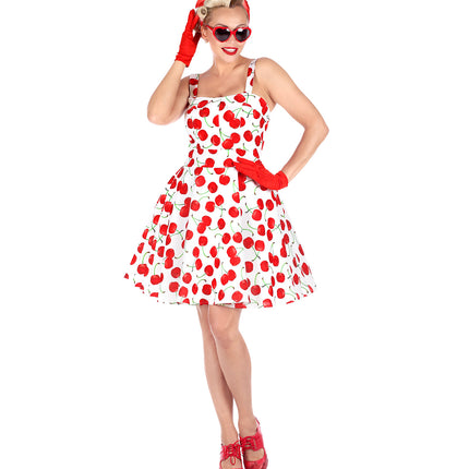 Widmann SRL Cherry white jaren 50 jurk