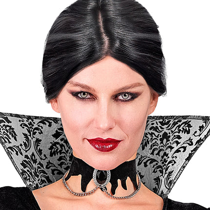 Widmann SRL Choker zwarte edelsteen gothic