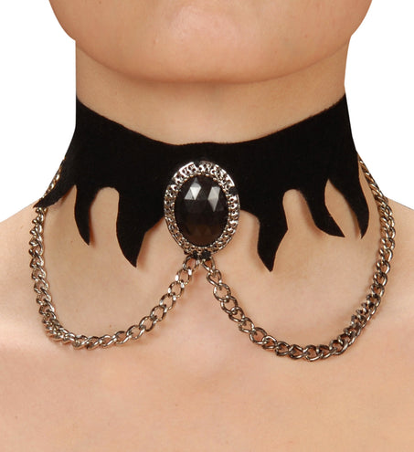 Widmann SRL Choker zwarte edelsteen gothic