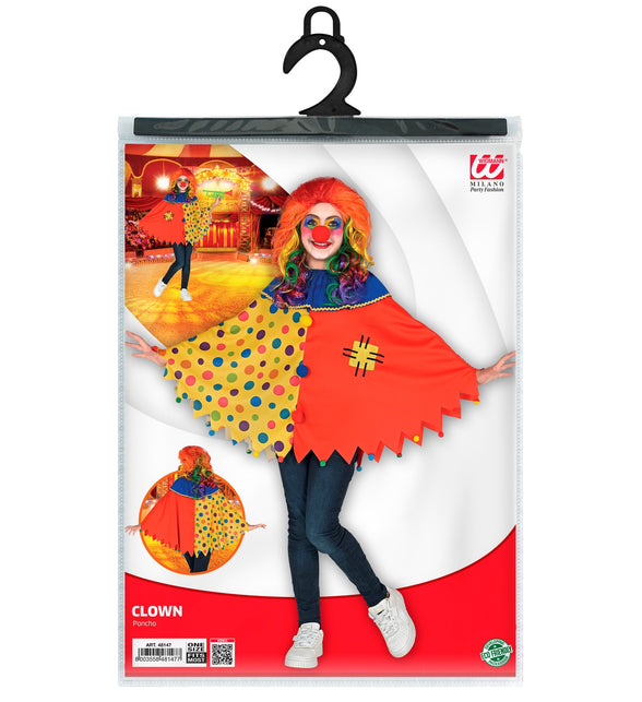 Widmann SRL Clown poncho kinderen