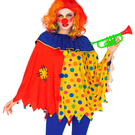 Widmann SRL Clown poncho volwassenen