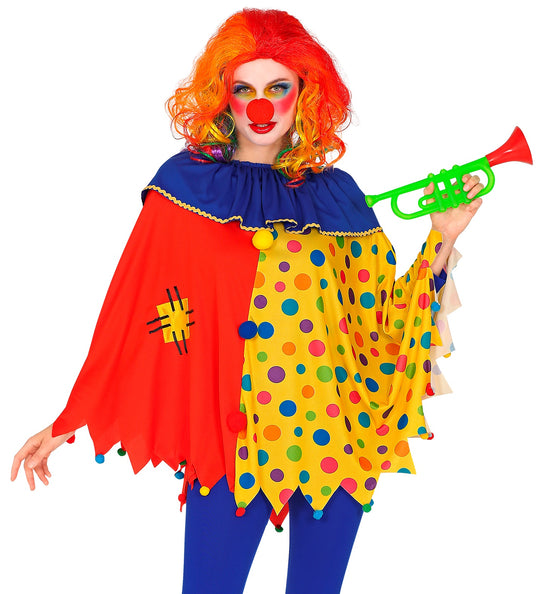 Widmann SRL Clown poncho volwassenen
