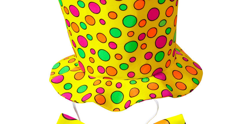 Widmann SRL Clowns hoed met strik geel