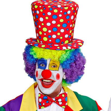 Widmann SRL Clowns hoed met strik rood