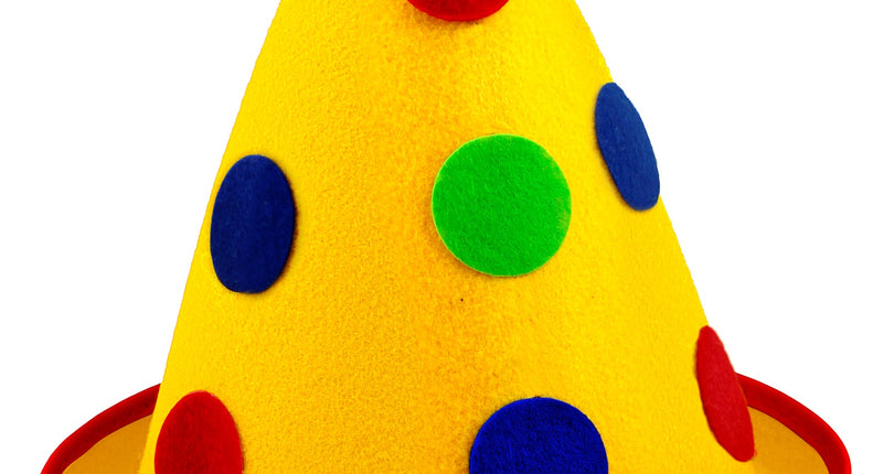 Widmann SRL Clownshoed geel met stippen