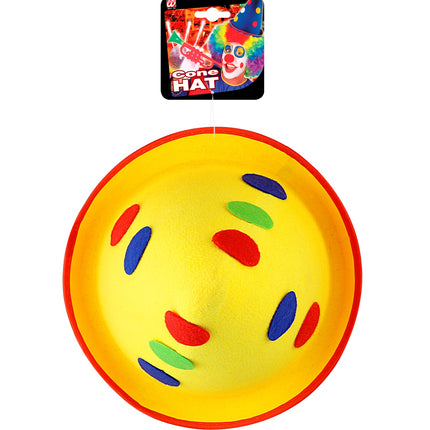 Widmann SRL Clownshoed geel met stippen