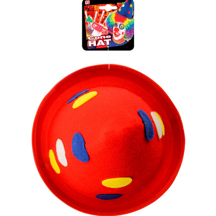 Widmann SRL Clownshoed rood met stippen