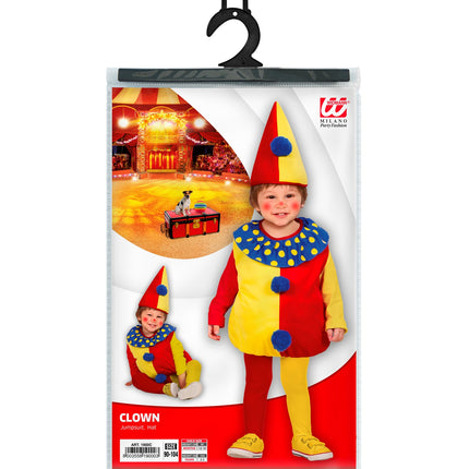 Widmann SRL Clownspak Daantje kinderen unisex