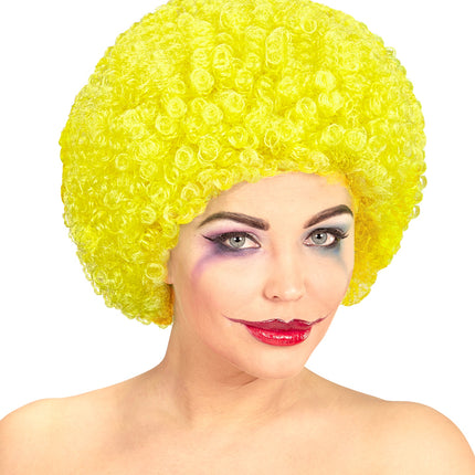 Widmann SRL Clownspruik krulletjes geel