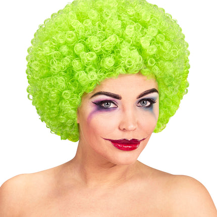 Widmann SRL Clownspruik krulletjes groen