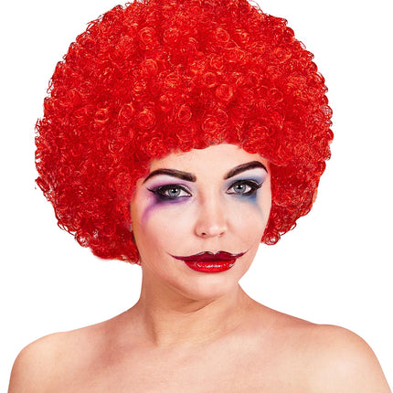 Widmann SRL Clownspruik krulletjes rood