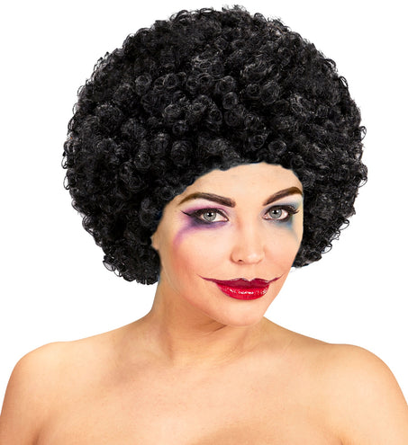 Widmann SRL Clownspruik krulletjes zwart