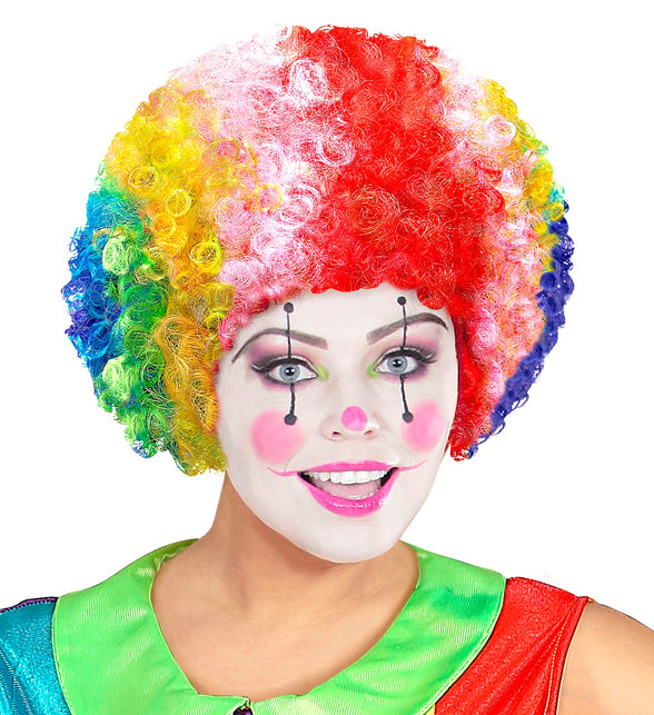 Widmann SRL Clownspruik regenboog