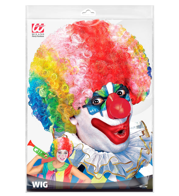 Widmann SRL Clownspruik regenboog
