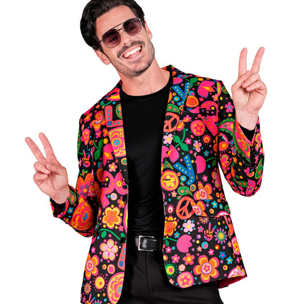 Widmann SRL Colbert neon hippie peace