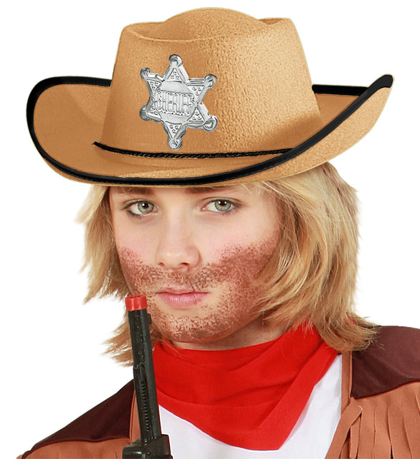 Widmann SRL Cowboy hoed kinderen lichtbruin