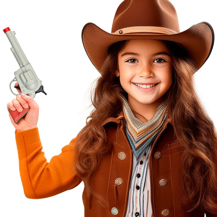 Widmann SRL Cowboy pistool zilver plastic