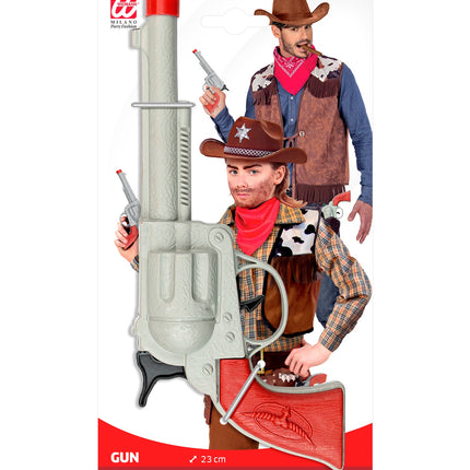 Widmann SRL Cowboy pistool zilver plastic