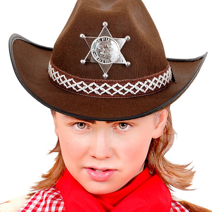 Widmann SRL Cowboyhoed bruin sheriff kind