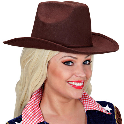 Widmann SRL cowboyhoed bruin wol