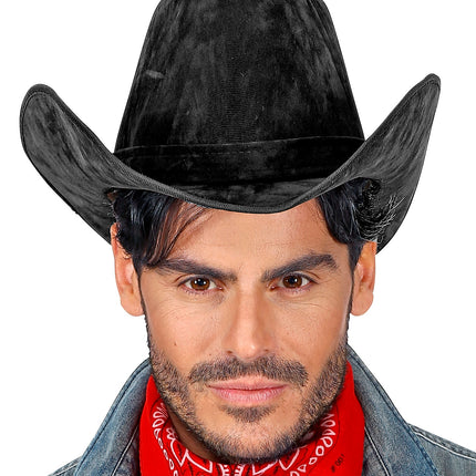 Widmann SRL Cowboyhoed suede look in de kleur zwart
