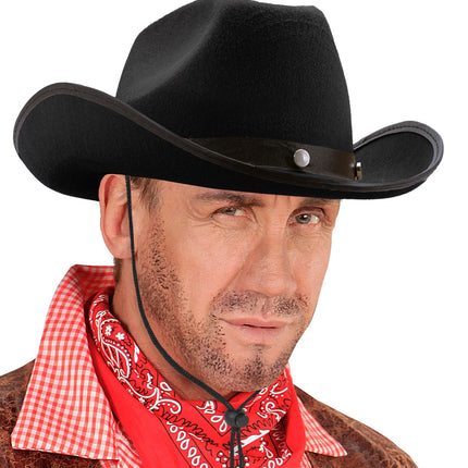 Widmann SRL Cowboyhoed zwart met studs