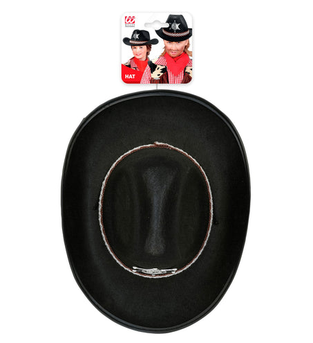 Widmann SRL Cowboyhoed zwart sheriff kind