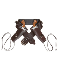 Widmann SRL Cowboyholster dubbel met riem bruin