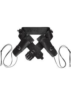 Widmann SRL Cowboyholster dubbel met riem zwart