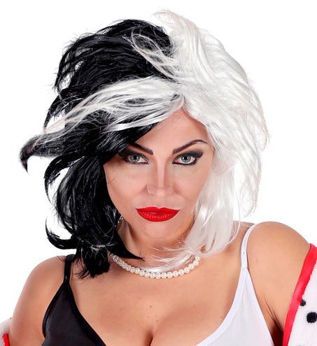 Widmann SRL Cruella pruik zwart wit