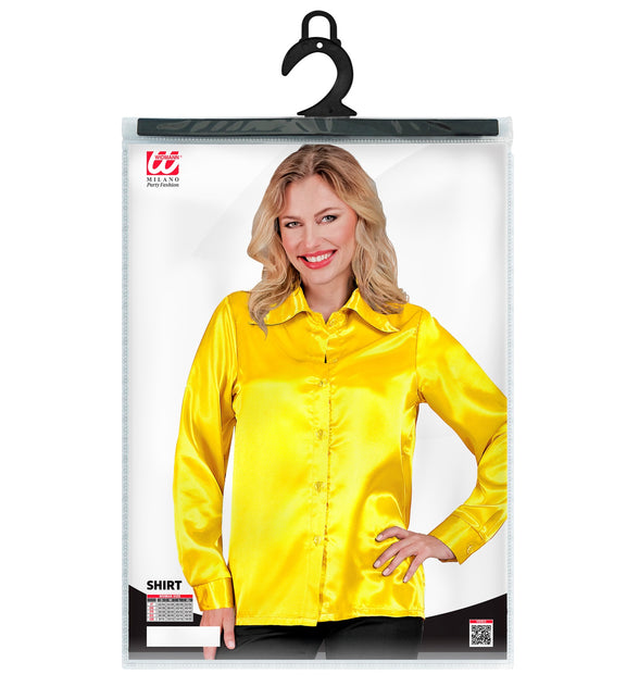 Widmann SRL Dames jaren 70 disco blouse geel