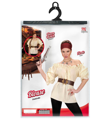 Widmann SRL Dames piraten blouse beige