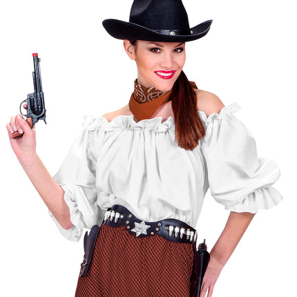 Widmann SRL Dames piraten blouse wit