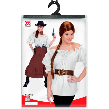 Widmann SRL Dames piraten blouse wit
