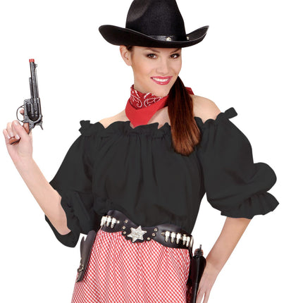 Widmann SRL Dames piraten blouse zwart