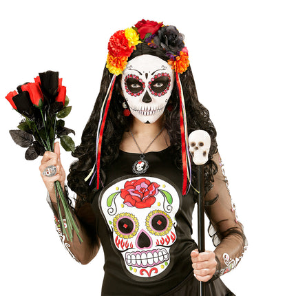 Widmann SRL Day of the dead hoofdband bloemen