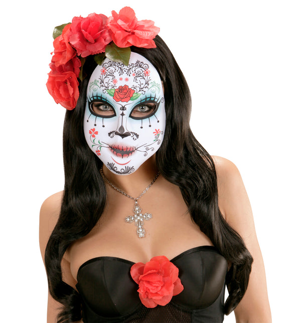 Widmann SRL Day of the dead masker met rozen