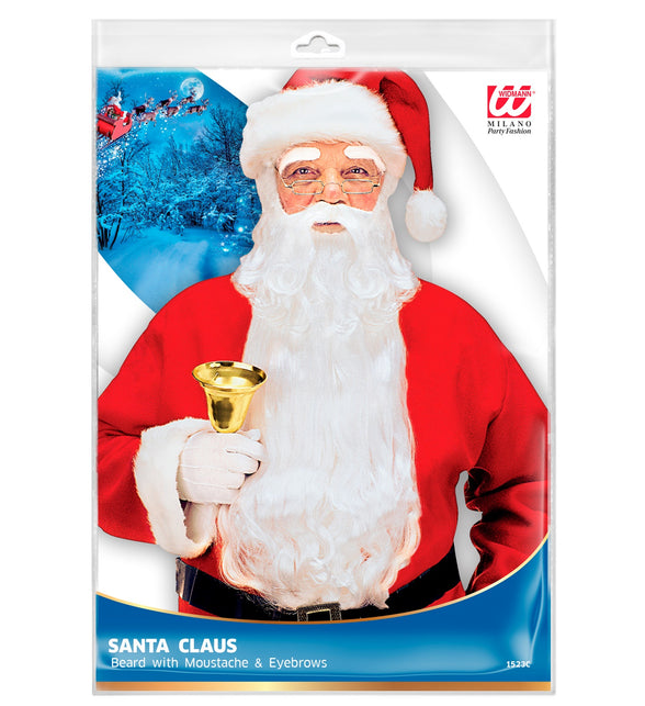 Widmann SRL Deluxe kerstman baard met snor