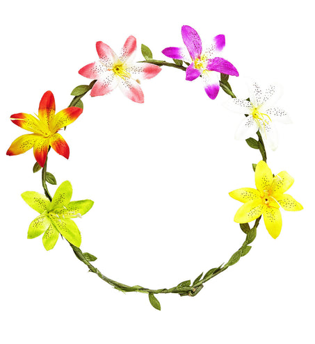Widmann SRL Diadeem hibiscus bloemen hippie