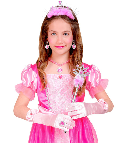 Widmann SRL Diadeem met toverstaf steentjes en marabou