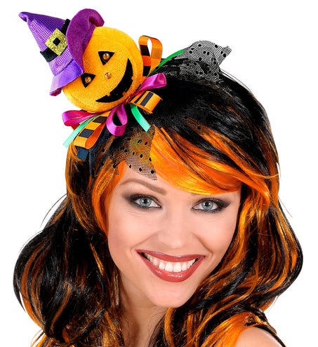 Widmann SRL Diadeem pompoen met heksenmuts luxe