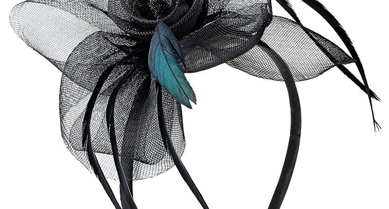 Widmann SRL Diadeem zwarte bloem