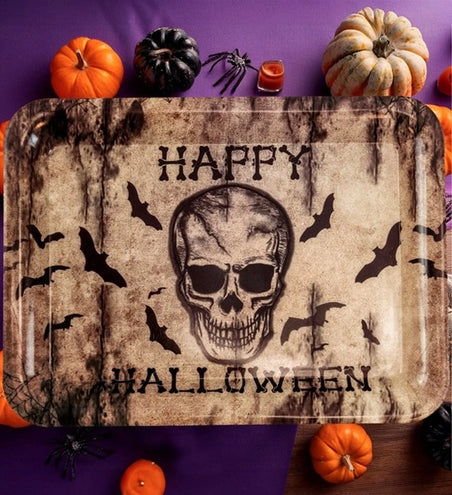 Widmann SRL Dienblad happy halloween schedel 33 x 24 cm