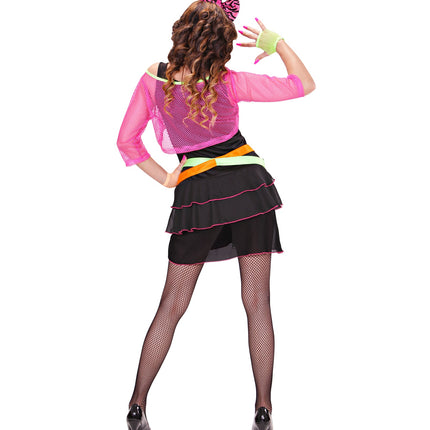 Widmann SRL Disco kostuum jaren 80 neon Marly dames