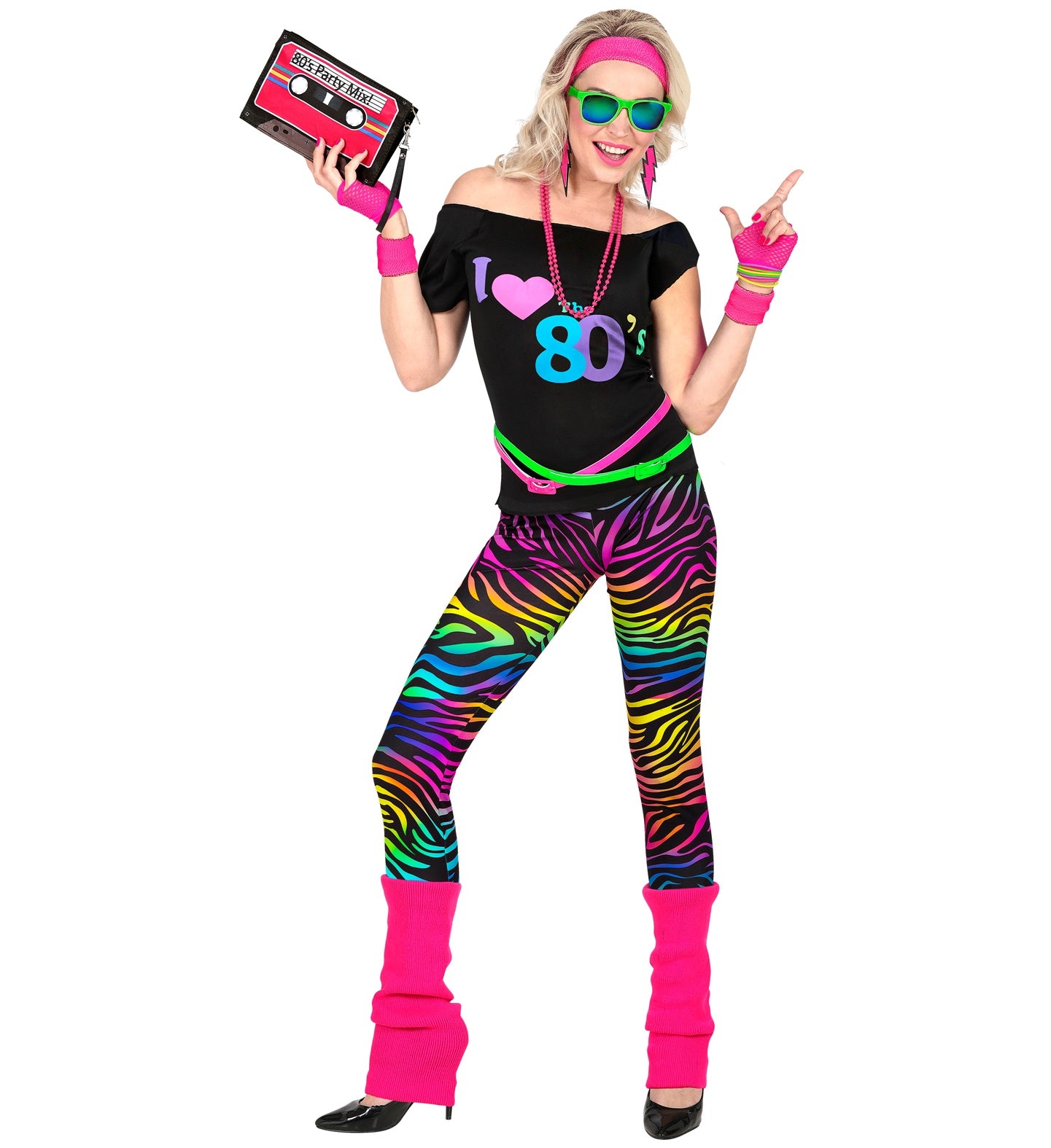 Disco pak 80's neon dames Felle jaren 80 outfit kopen
