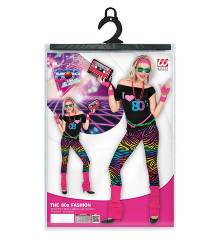 Widmann SRL Disco pak 80's neon dames