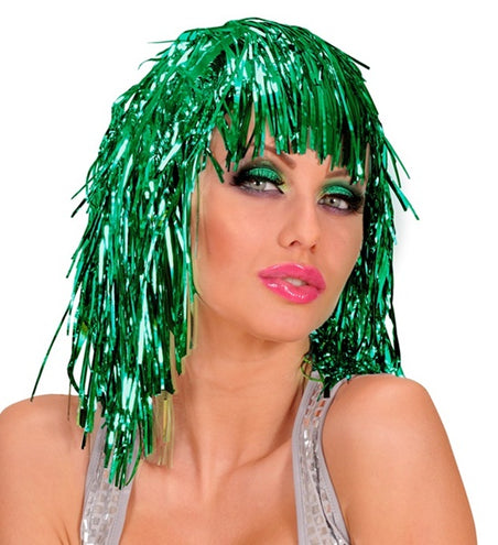 Widmann SRL Disco pruik lurex groen