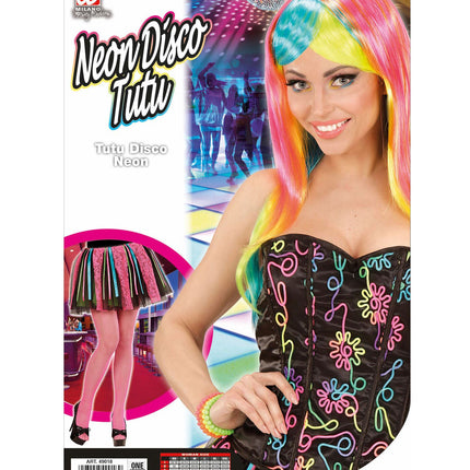 Widmann SRL Disco rokjes met felle kleuren