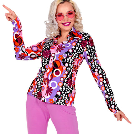 Widmann SRL Disco shirt groovy stijl jaren 70 dames